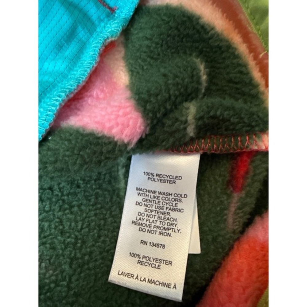 Vineyard‎ Vines SuperShep Fleece Quarter Zip Women's M Tropical Print Preppy - Picture 8 of 12